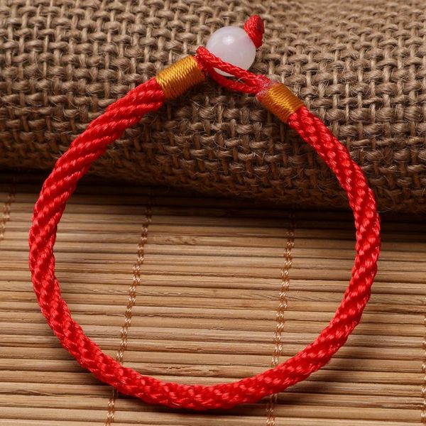 

charm bracelets thin red rope thread string braid for couples handmade woven bracelet lucky bangles, Golden;silver