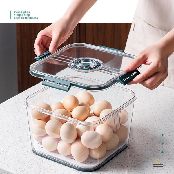 

storage bottles & jars pet refrigerator food containers with lid kitchen separate er seal bin for vegetable fruit box orga