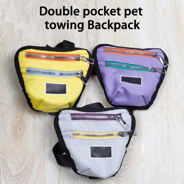 

dog collars & leashes pet backpack portable fashion puppy double pocket cute dogs walking travel camping accessories