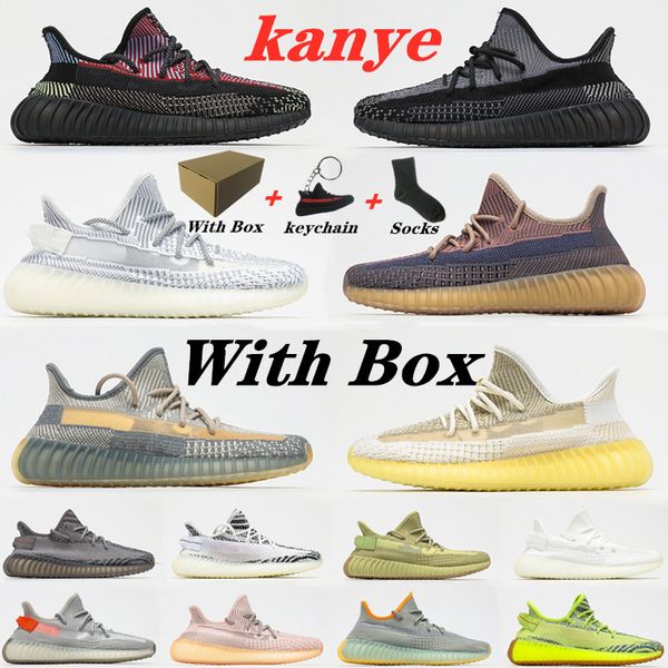 

2021 kanye v2 static 3m reflective running shoes beluga 2.0 sesame butter semi-frozen yellow cream yezzys white zebra designer mens and