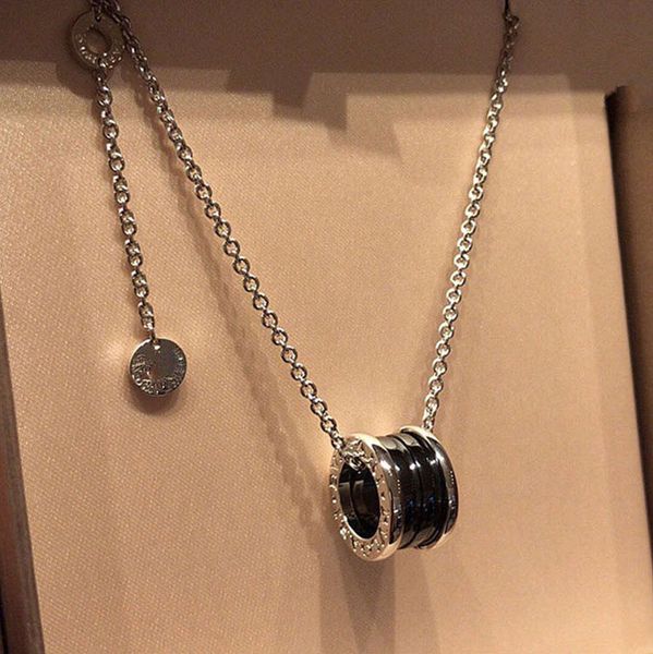 

sterling silver s925 black ceramic necklace for men and women