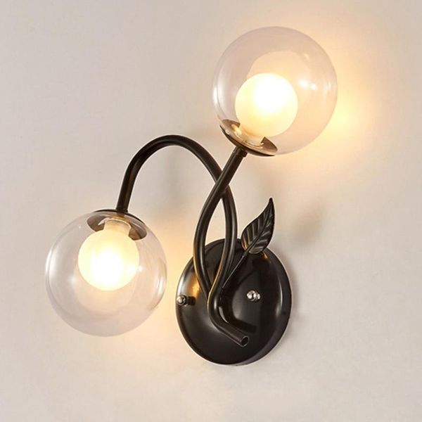 

wall lamp beiaidi american country globe glass bathroom mirror beside bedroom bedside light el cafe aisle sconce