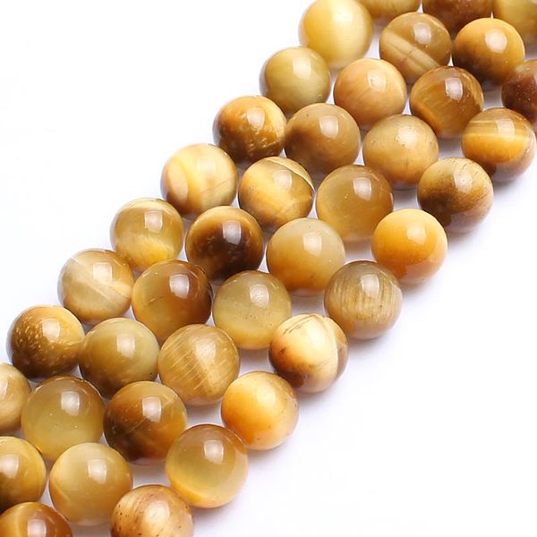 

loose gemstones natural gold tiger eye round stone beads for jewelry making bracelet necklace 15inches/strand 4/6/8/10/12mm pick size, Black