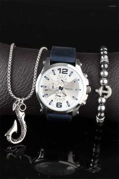 

earrings & necklace leather watchband male watch the boiler, Silver