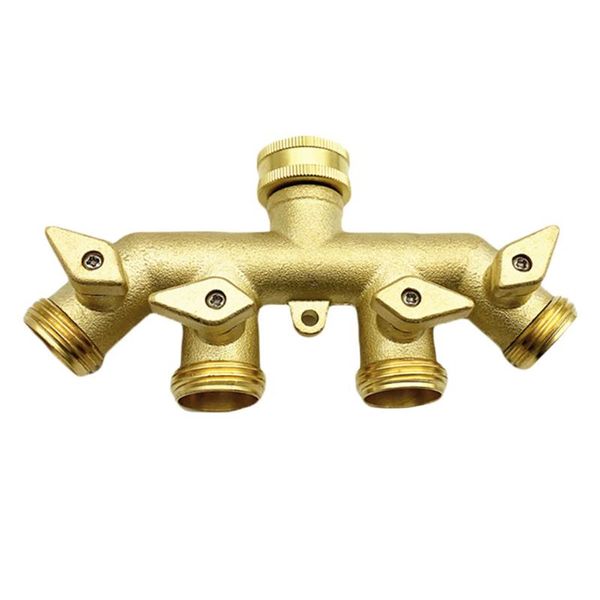 

watering equipments 4-way ball hose brass off all valves shut garden heavy distributor switch valve water splitters for irrigation