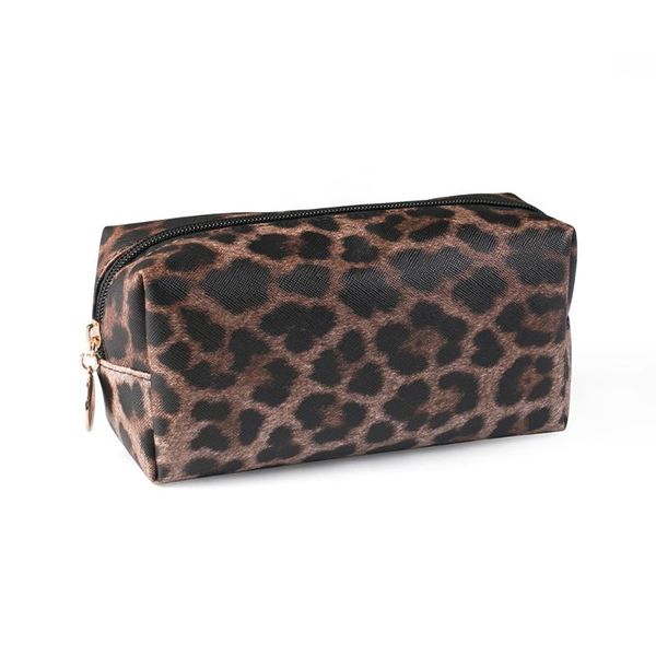 

cosmetic bags & cases women large capacity practical clutch makeup leopard print portable zipper bag multifunctional storage pouch pu leathe