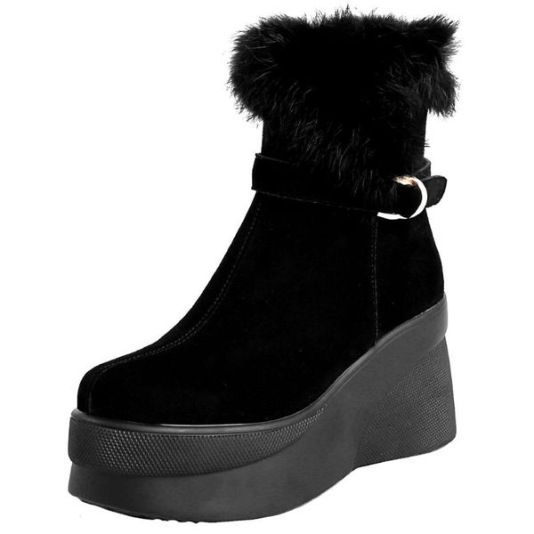 

boots sarairis brand platform stylish winter shoes women, Black