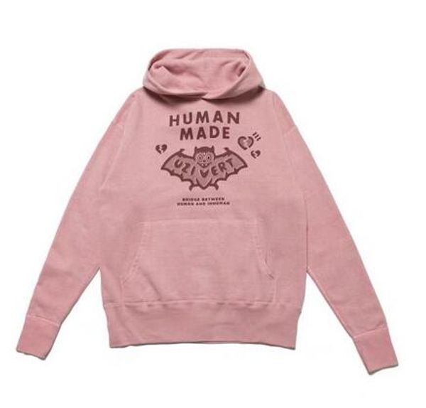 

vintage hoodie men women quality heavy fabric pattern pullover oversized sweatshirts 99p8, Black