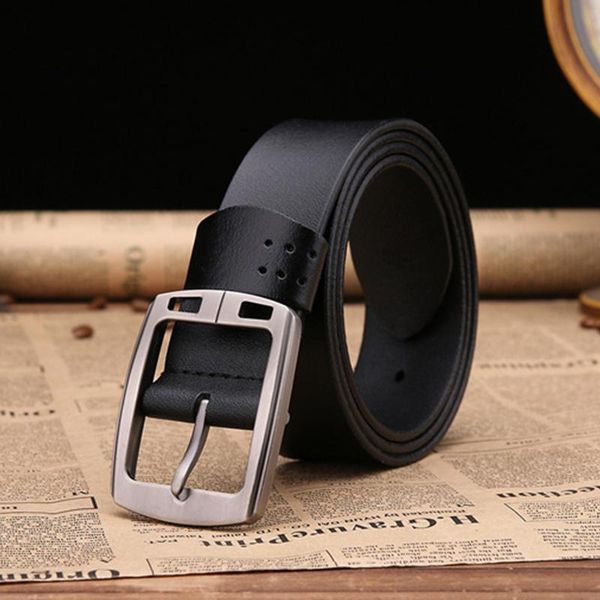 

belts casual men's belt simple design pin buckle business formal pants advanced customization multi-purpose versatile, Black;brown