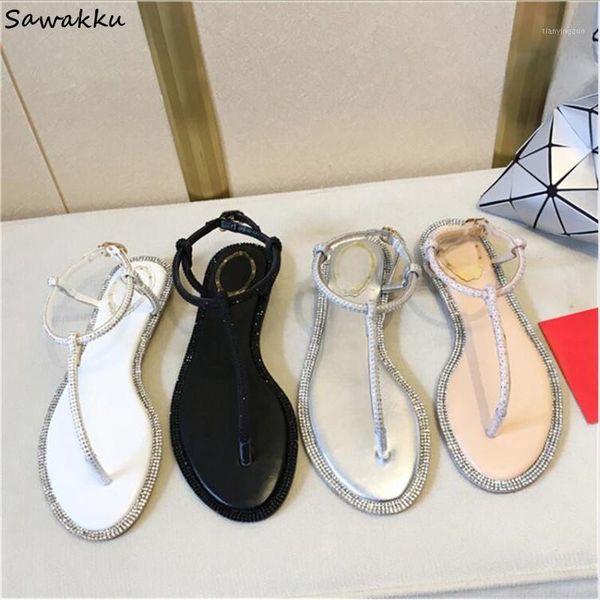 

luxury crystal women summer sandals sweet girls flip flops flats fashion cross strap pearls rhinestone gladiator sandalias mujer1, Black