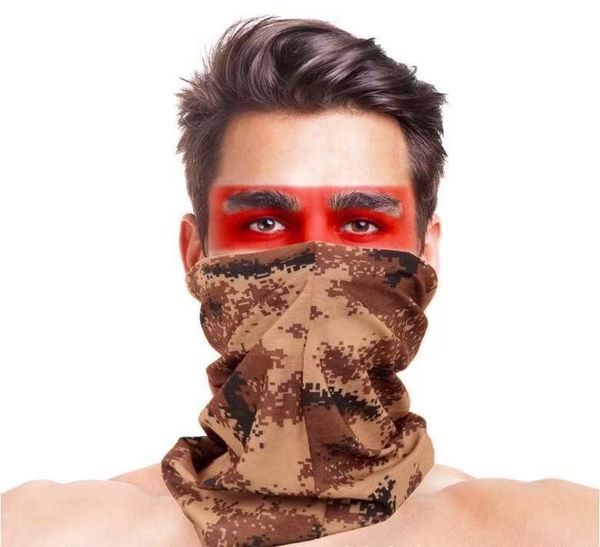 

cycling caps & masks hiking military scarves men polyester breathable collar windproof anti uv face mask equipment bandana, Black