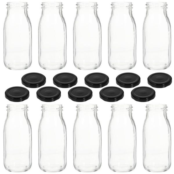 

disposable cups & straws small portable glass bottles fresh-keeping drinking pudding (transparent)