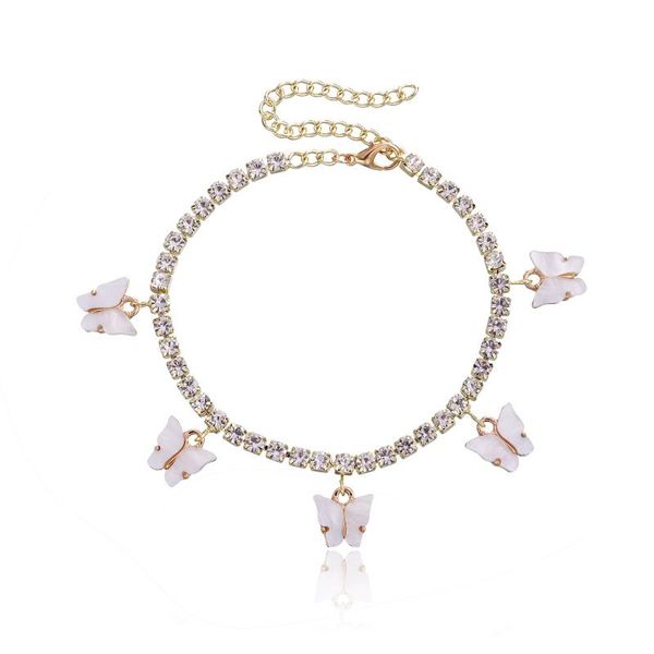 

link, chain fashion hip-hop temperament bracelet acrylic butterfly pendant, Black