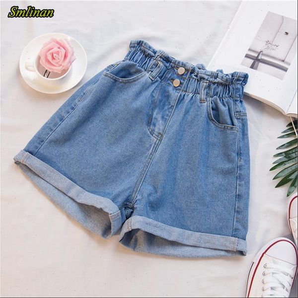 

womens short summer harajuku vintage denim shorts women high waist plus size 5xl club curling streetwea jeans female, White;black