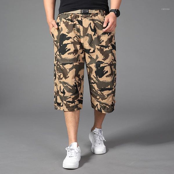 

men cotton calf-length pants plus size 44 46 baggy camouflage hip hop military hip-hop large harem trousers men's, Black