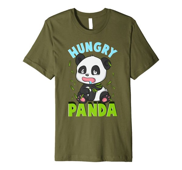 

cute hungry panda adorable always hungry baby panda premium t-shirt, White;black