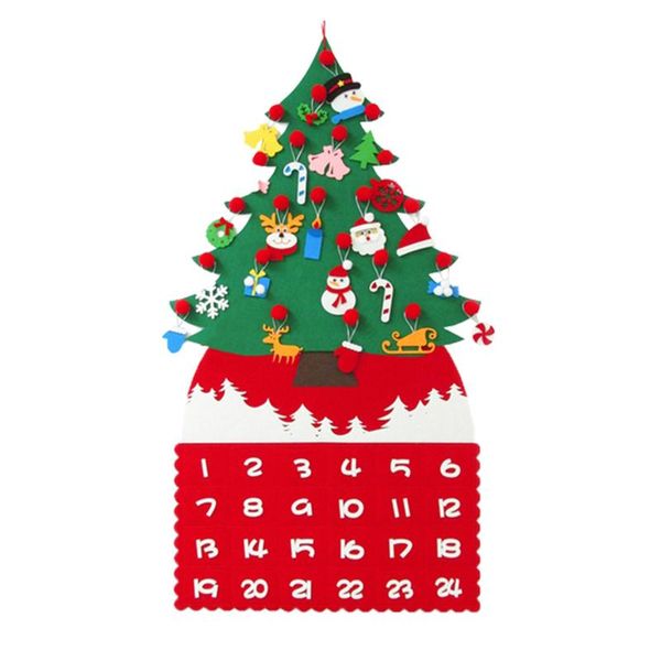 

decorative objects & figurines advent calendar fabric christmas hanging pendant santa claus ornaments fill 24 diy home xmas decor #8