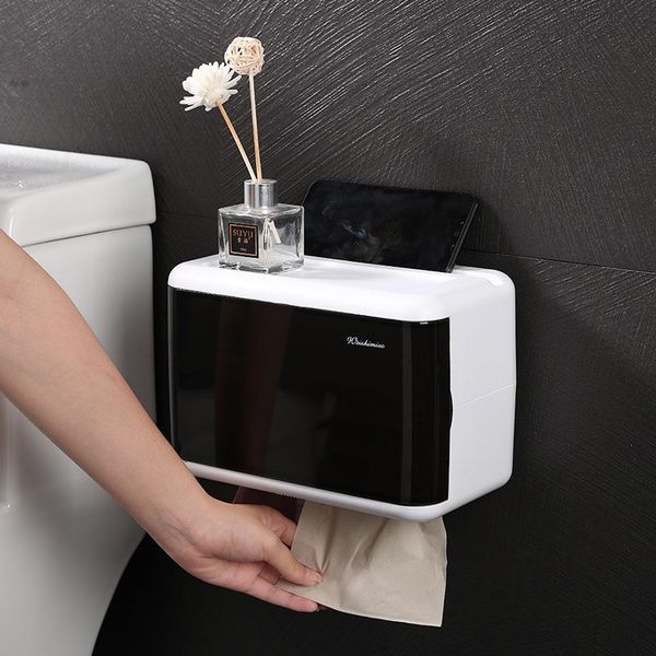 

toilet paper holders waterproof holder with garbage bag organizer wall mount tissue box creative storage bathroom accessories