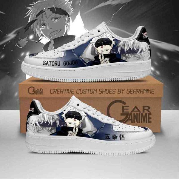 

diy anime shoes satoru gojou jujutsu kaisen air sneakers custom casual running sport walking lightweight tennis