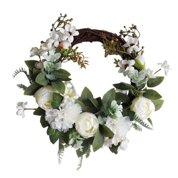 

decorative flowers & wreaths peony wreath flower for front door peonies with green leaves spring halloween christmas wedding wall