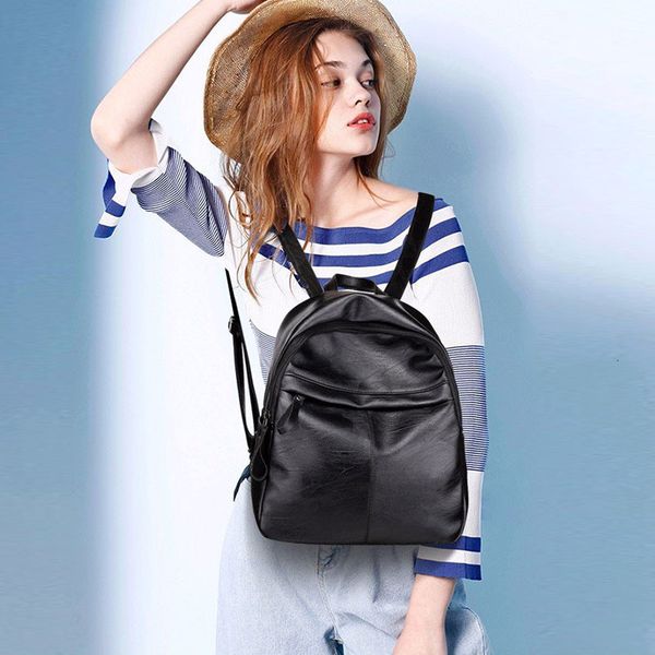 

backpack female leather backpack, school bag with great capacity 9ikm