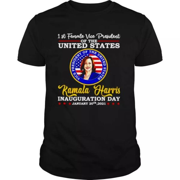 

kamala harris 1st female vice president of the united states shirt, White;black