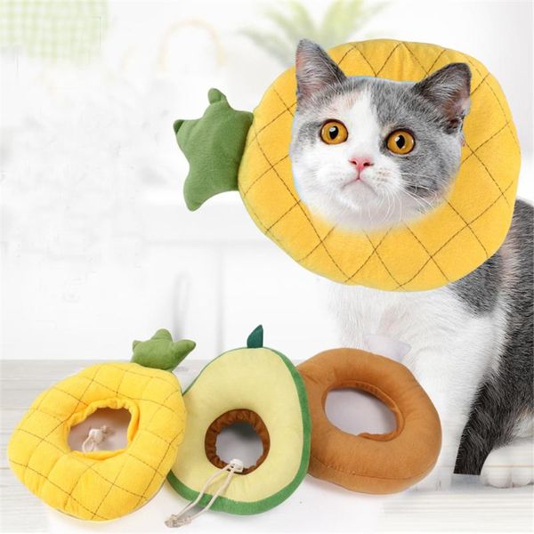 

cat collars & leads cotton elizabeth circle pet anti-bite headgear dog anti-scratch soft kitten cone adjustable sterilization shame ring