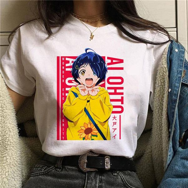 

women's t-shirt wonder egg priority kawaii ohto ai t-shirts women janpanese anime cute graphic tee summer tshirt vetement femme 2021, White