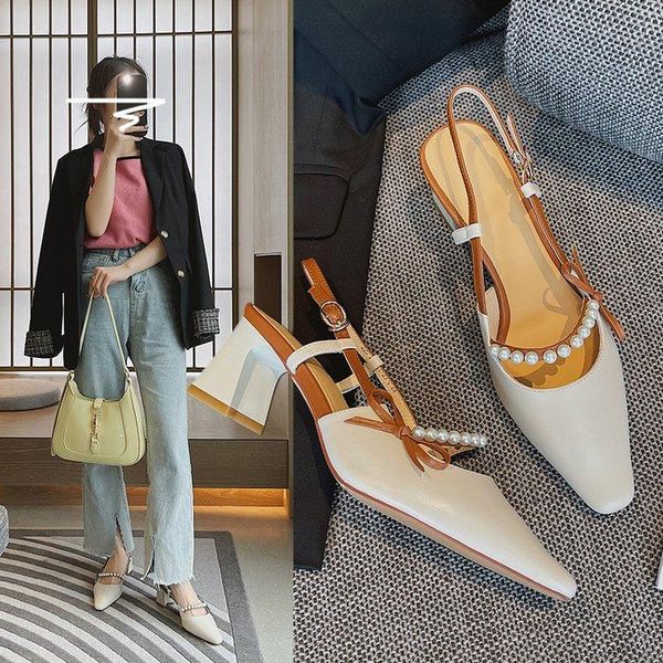 

closed toe sandals comfort shoes for women suit female beige med high heels 2021 summer multicolored black medium high-heeled pe