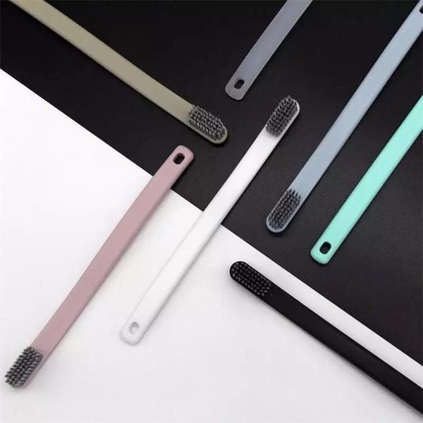 

toothbrush 3pcs simple soft portable bamboo charcoal tooth cleaning bristles brush household travel