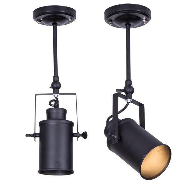 Luzes de teto Luz de ferro preto luz retro industrial lâmpada nórdica lumin