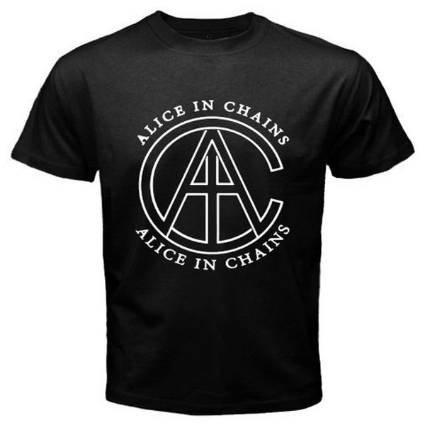 

new alice in chains logo men's black t-shirt size s to 3xl, White;black