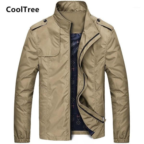

men's jackets cooltree men casual spring autumn solid color bomber coats male slim fit zipper outerwear mens baseball overcoat, Black;brown