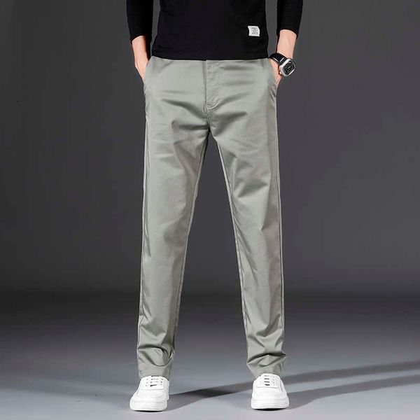 

men's pants 3 colors classic style men tencel fabric straight casual stretch business brand trousers male office clothes 8dxg, Black