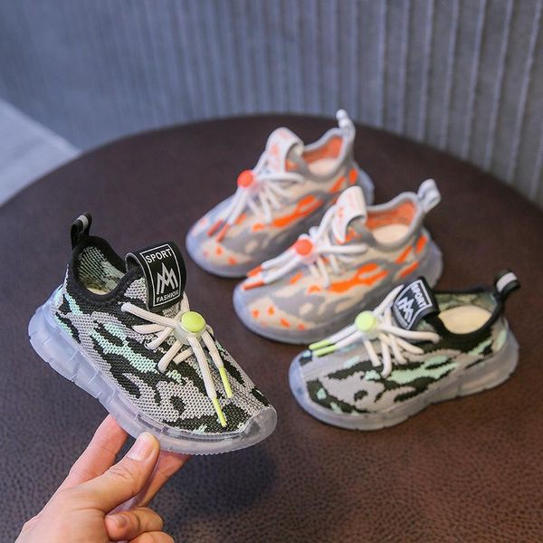 

kids sneakers boys' shoes fashion trend line light running casual children's coconut glow toddler boy athletic & outdoor, Black