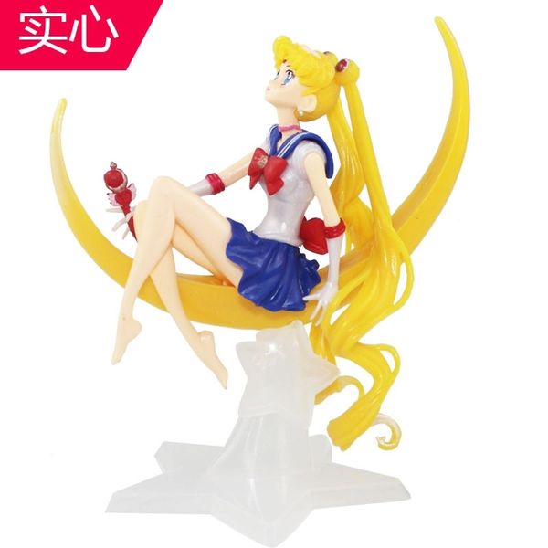 

moon beautiful girl soldier toy water ice moon doll cake ornament
