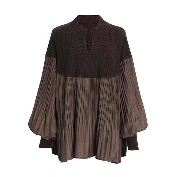 

women's blouses & shirts [ewq] high waist loose women casual shirt 2021 autumn patchwork colorblock blouse for female lantern long slee, White