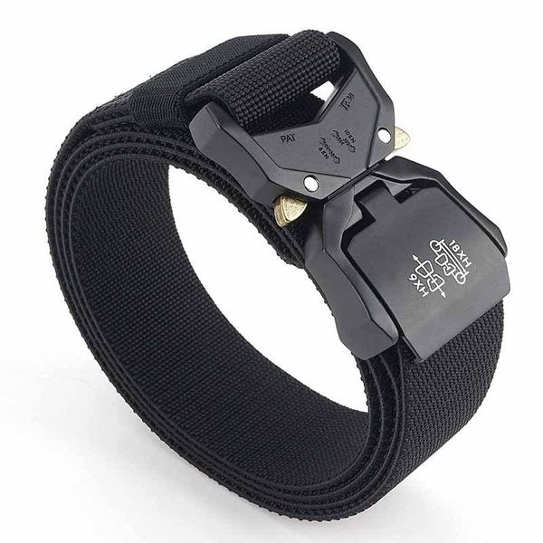 

belts aluminum alloy outdoor tactical fashion belt men's elastic lightweight trouser military fan tooling, Black;brown