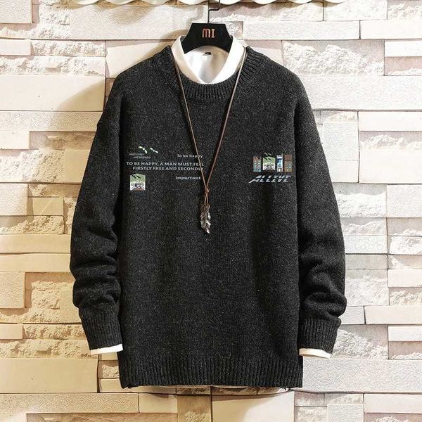 

men's casual shirts sweaters black blue grey long sleeves autumn winter pullover knitted o-neck plus oversize 5xl 2lp7, White;black