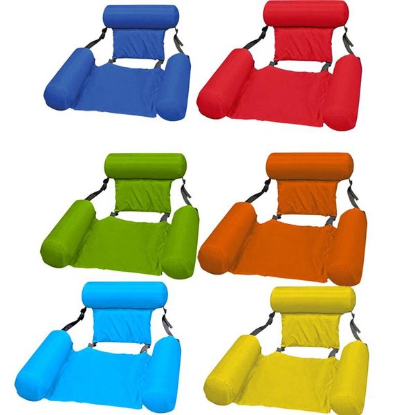 

water hammock summer inflatable foldable floating row beach air mattresses bed party toy lounge for swimming floats & tubes
