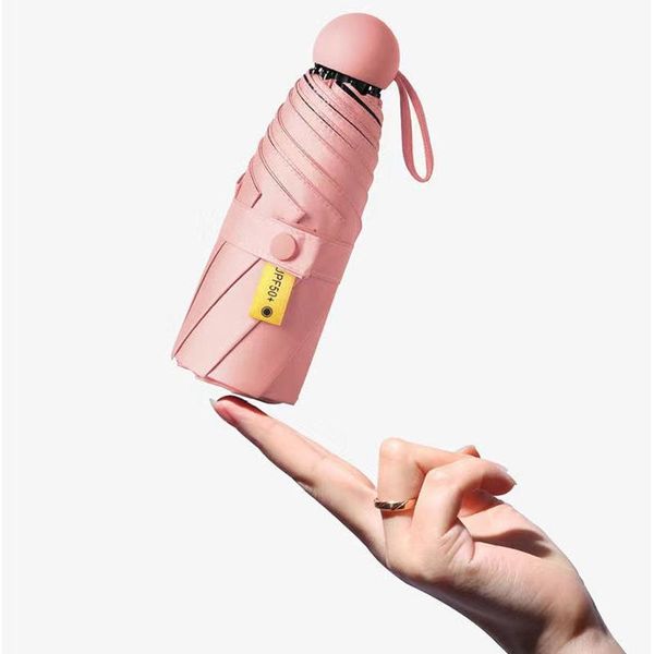 

umbrellas mini umbrella small fashion men women rain gift pocket parasol anti-uv waterproof portable travel sun