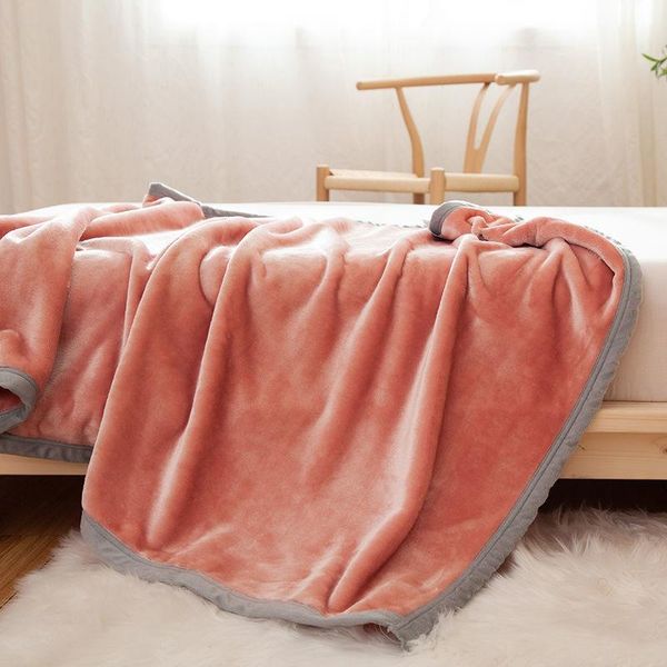 

blankets solid color flannel coral fleece blanket super soft coverlet sofa cover winter warm sheets easy wash faux fur