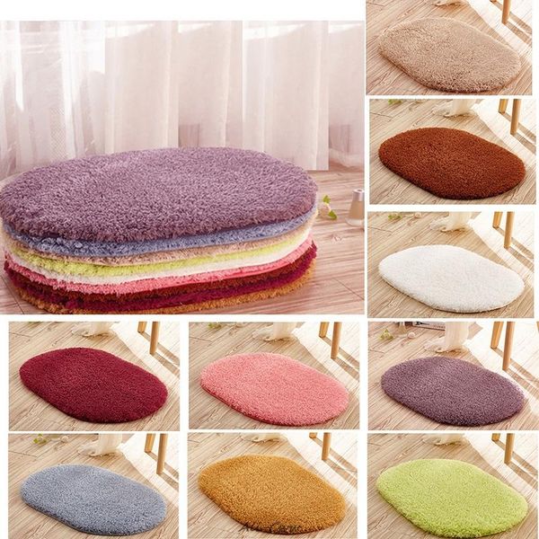 

carpets soft absorbent nonslip bathroom bedroom floor mats door stylish rug fluffy round carpet 30*50cm