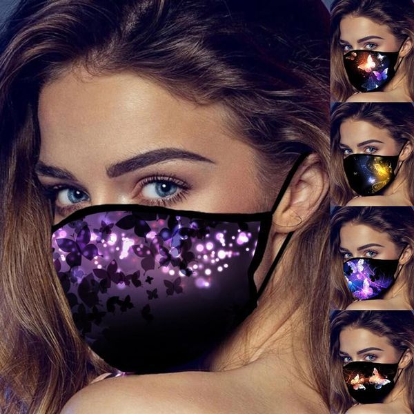 

3d colorful -color butterfly breathable cotton mask dust pure black