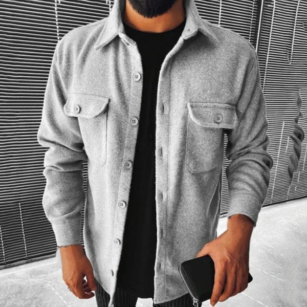 

men's jackets jacket streetwear shirt coat outwear casual long sleeve plaid printed turn-down collar men male outerwear, Black;brown
