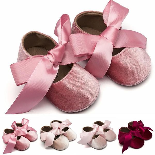 

first walkers toddler kid baby cute shoe girls princess walk silk bow knot shoes sweet party wedding casual flats comfty