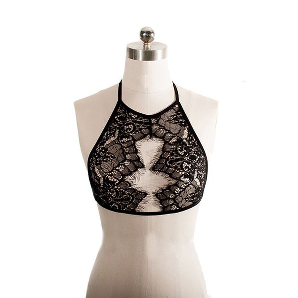 

translucent summer women ollow wrapped shirts new chest sheer lace vest frenum strap lingerie, White