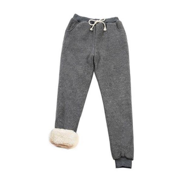 

women's pants & capris trousers autumn winter lambskin loose casual cotton tufted wool harem large size thickened female sports, Black;white