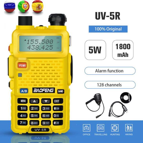 

baofeng uv5r walkie talkie uv 5r dual band two way radio station vhf uhf portable fm transceiver uv-5r 10km hunting ham radios