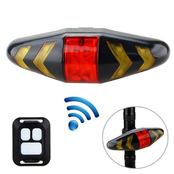 

smart bicycle light turning signal cycling taillight usb led rechargeable rear lights waterproof remote control warning lamp bike